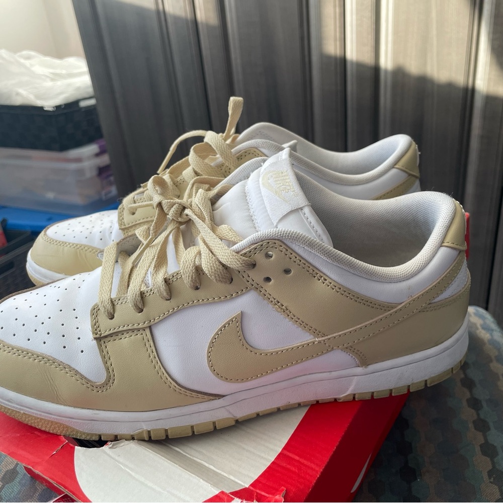 Nike White and Tan Sneakers
